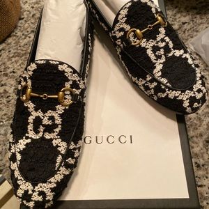 Gucci Tweed Loafers